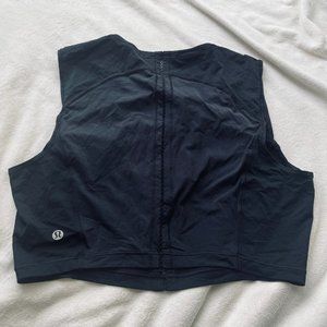 lululemon Black High-Neck Cropped Tank Top// Workout Top // Stretchy